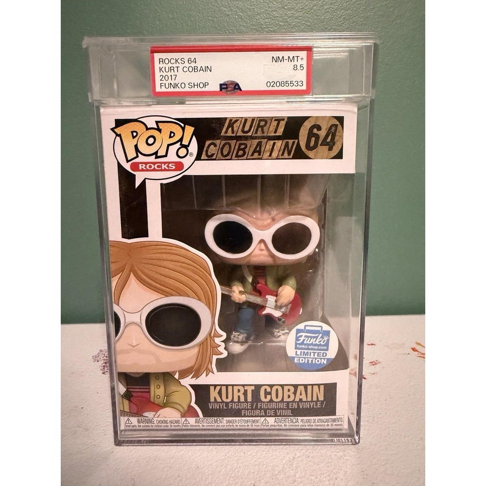 Funko Pop Vinyl Kurt Cobain #64 Funko Shop Exclusive Graded PSA 8.5